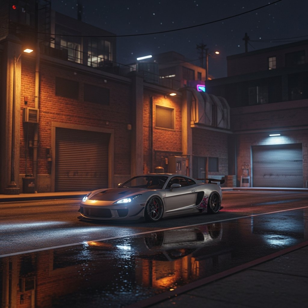 Illustration immersive du sujet : véhicules custom FiveM