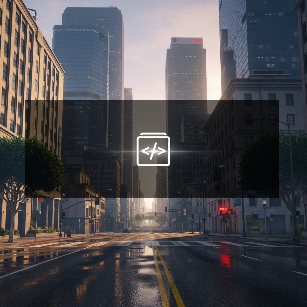 Illustration immersive du sujet : développeur script FiveM