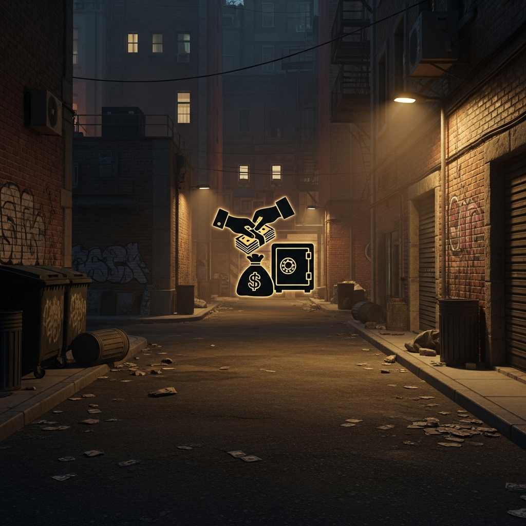 Illustration immersive du sujet : marché noir FiveM